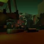 An updated view of the same area. Cover was added to help Players hide from or lure enemy AI around to give them an advantage.