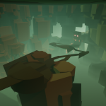 The redesigned spawn point. Players spawn at the portal (white oval/arch to the left) and must make their way across a winding bridge to reach the paths leading to the Chasm.