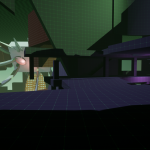 View when emerging the caves from the path that was in the middle of the Cave Entrance. Players are able to see a glimpse of the demonic gate through the broken cave wall/path leading towards the gate.