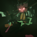 An overview shot of the Gate area. Players are able to climb upon the monster's skeleton that serves as the gate to get a vertical advantage on the enemies that will spawn here.