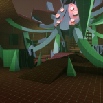 Players are able to climb most of the geometry in the arena, allowing them to replenish some resources during the encounter.