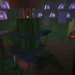 These makeshift towers were added to include some verticality in the space as well as give Players a vantage point to examine the area and learn enemy patrols.